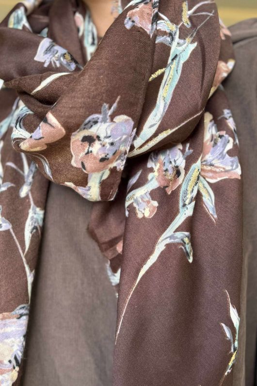 Laundry B Cooper Garden Scarf Chocolate